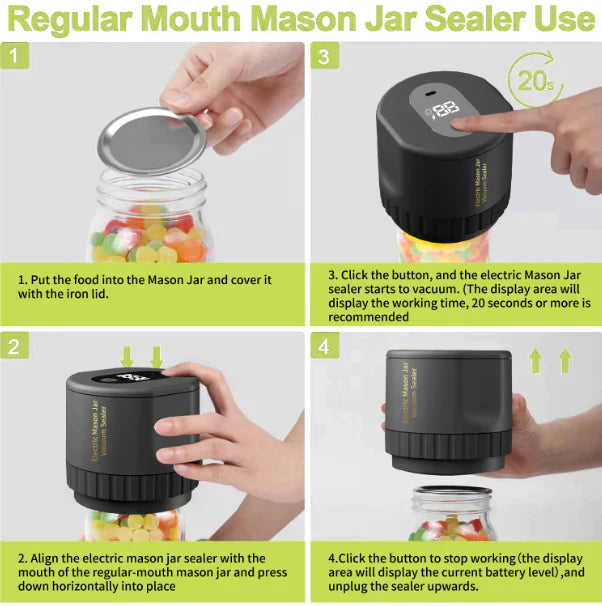 Electric Mason Jar Vacuum Sealer