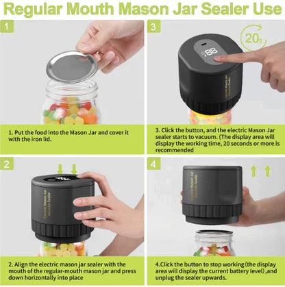 Electric Mason Jar Vacuum Sealer