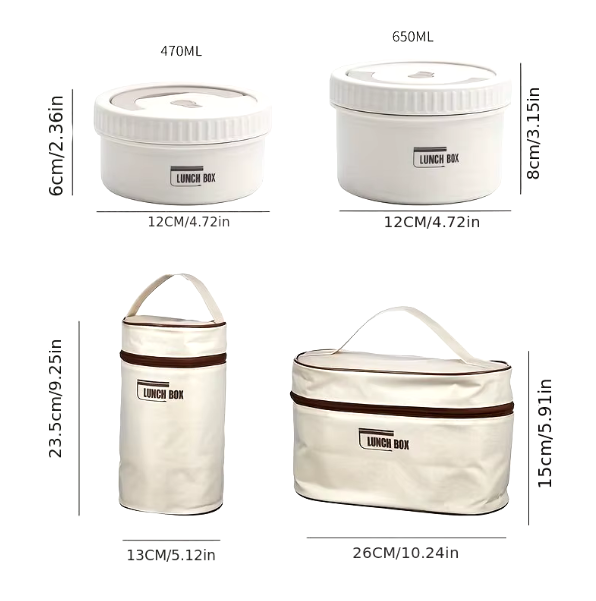 Set Stackable Bento Stainless Steel Lunch Container