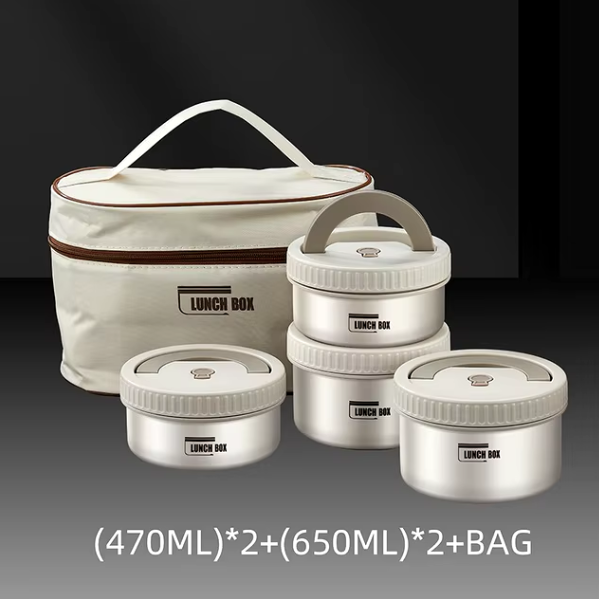 Set Stackable Bento Stainless Steel Lunch Container